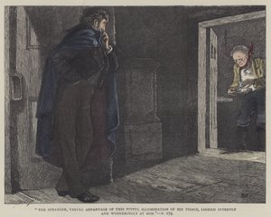Little Dorrit için illüstrasyon (renkli gravür) by English School