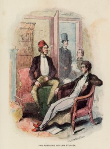 Thackeray'den The History of Pendennis için İllüstrasyon by English School