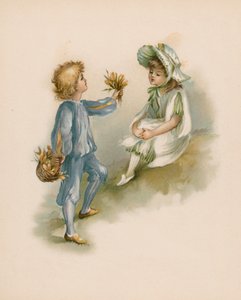 Çiçeklerin Dili için illüstrasyon (kromolito) by English School