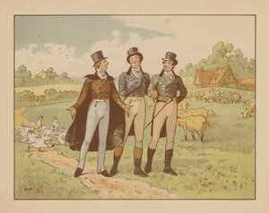 The Men of Ware için illüstrasyon, c.1880 (renkli taş baskı) by English School