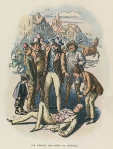 Thackeray (lito) tarafından The Newcomes için İllüstrasyon by English School