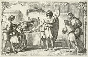 John Bunyan tarafından Pilgrims Progress için İllüstrasyon by English School