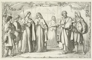 John Bunyan tarafından Pilgrims Progress için İllüstrasyon by English School