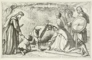 John Bunyan tarafından Pilgrims Progress için İllüstrasyon by English School
