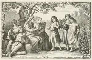 John Bunyan tarafından Pilgrims Progress için İllüstrasyon by English School