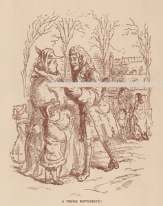 The Virginians için çizim, Thackeray (lito) by English School