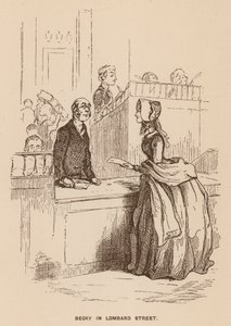 Thackeray tarafından Vanity Fair için illüstrasyon (taş baskı) by English School