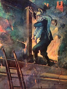In the Nick of Time (renkli taş baskı) by English School