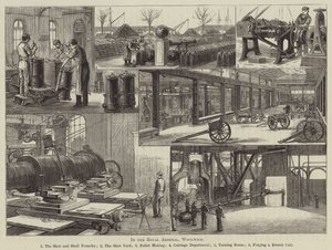 Kraliyet Cephaneliğinde, Woolwich (gravür) by English School