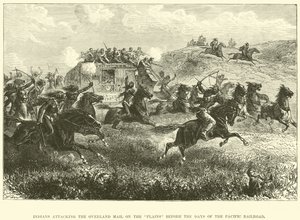 Pasifik Demiryolu günlerinden önce ovalarda Overland Mail