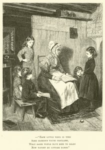 Bebek öğrenciler (gravür) by English School