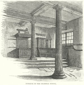 Dilbilgisi Okulunun İç Mekanı (gravür) by English School