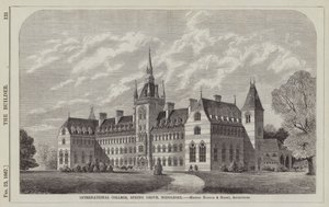 International College, Spring Grove, Middlesex, Messrs Norton ve Masey, Mimarlar (gravür) by English School