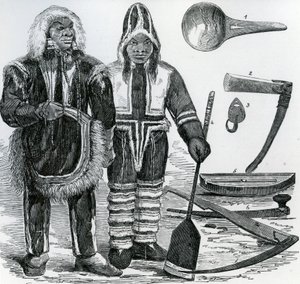 Eskimo Çifti (gravür) by English School