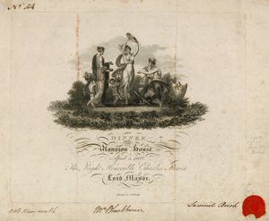 Lord Mayors Akşam Yemeğine Davet, Mansion House, Londra, 3 Nisan 1809 by English School