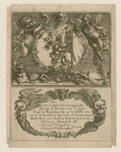24 Ekim 1678 Ressamlar Cemiyetine Davet by English School