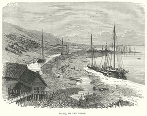 İsadij, Volga üzerinde (gravür) by English School