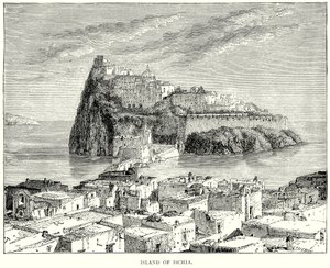 Ischia Adası (gravür) by English School