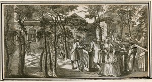 Islington Spa, daha önce New Tunbridge Wells, 1735 by English School