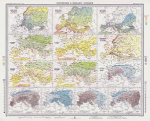 İzotermler ve İzobarlar, Avrupa (renkli lito) by English School