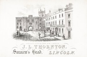 JL Thornton, Saracens Head and Stone, Lincoln by English School
