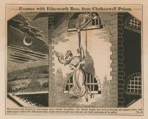 Jack Sheppard Edgeworth Bess ile Clerkenwell Hapishanesinden kaçtı by English School
