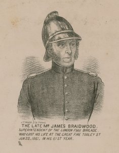 James Braidwood, Londra İtfaiye Müfettişi by English School