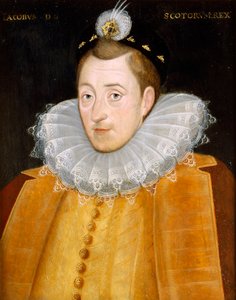 James I (tuval üzerine yağlıboya) by English School