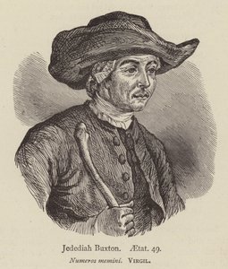 Jedediah Buxton, aetat 49 (gravür) by English School