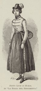Jenny Lind Maria olarak, "Alayın Kızı" (gravür) by English School