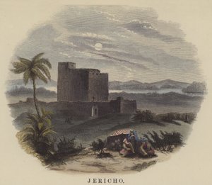 Jericho (renkli gravür) by English School