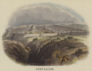 Kudüs (renkli gravür) by English School