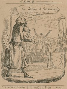 Yahudiler; karikatür by English School