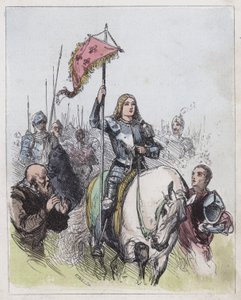 Joan of Arc (renkli gravür) by English School