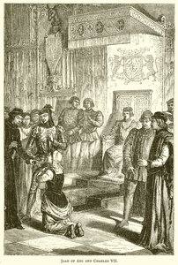 Joan of Arc ve Charles VII by English School