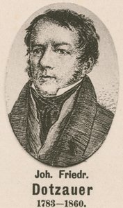Johann Friedrich Dotzauer (gravür) by English School