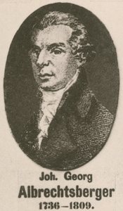 Johann Georg Albrechtsberger (gravür) by English School