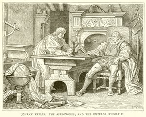 Johann Kepler, Astronom ve İmparator Rudolf II by English School