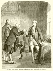 İngiliz Mahkemesinin Birinci Amerikan Büyükelçisi John Adams, Kral III. by English School