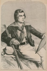 John Banvard, Amerikalı gezgin (gravür) by English School