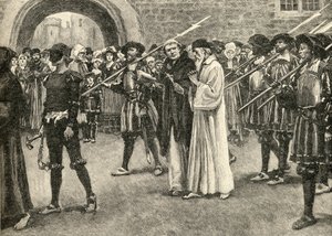 John Frith (1503-33) şehadetine gidiyor by English School