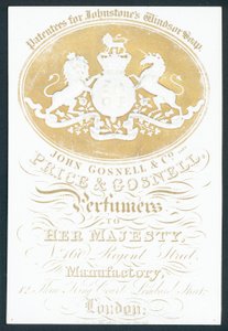 John Gosnell & Co, geç, Price & Gosnell, ticari kart by English School