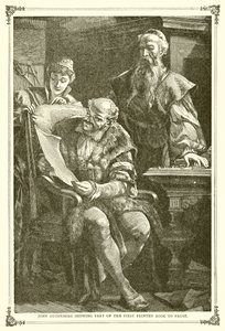 John Gutenberg, İlk Basılı Kitabın bir bölümünü Faust