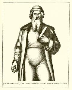 Hareketli Tiplerle Baskının Mucidi John Gutenberg by English School