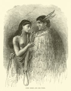 John Heke ve karısı by English School