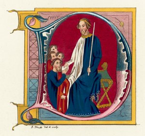 John Of Gaunt, Lancaster Dükü (renkli gravür) by English School