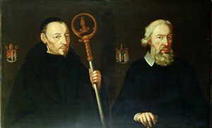 John Placid (1599-1681) ve kardeşi Sir Thomas Gascoigne, 2. Baronet (c.1593-1686) (tuval üzerine yağlı boya) by English School