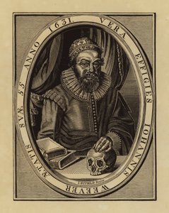 John Weever, İngiliz şair ve antikacı (gravür) by English School