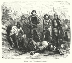 Korkusuz John Bıçaklandı (gravür) by English School