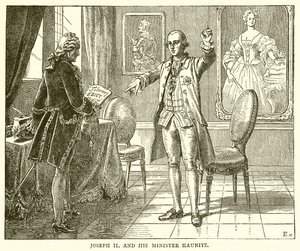 Joseph II ve Bakanı Kaunitz by English School